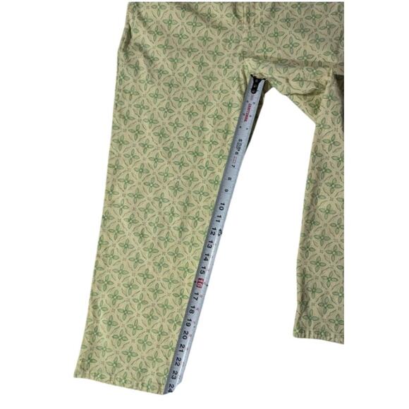 Talbots Womens Yellow Crop Pants 8 Spring Floral Stretch Pockets Preppy - Picture 5 of 9